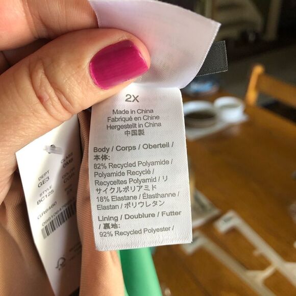 NWT J Crew Eco New Elle High Leg Bikini Bottom Green - 2X - Picture 8 of 9